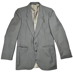 Cartier Blazer Mens Gray Stripe Pattern 2 Button Classic Fit 41S Business Formal